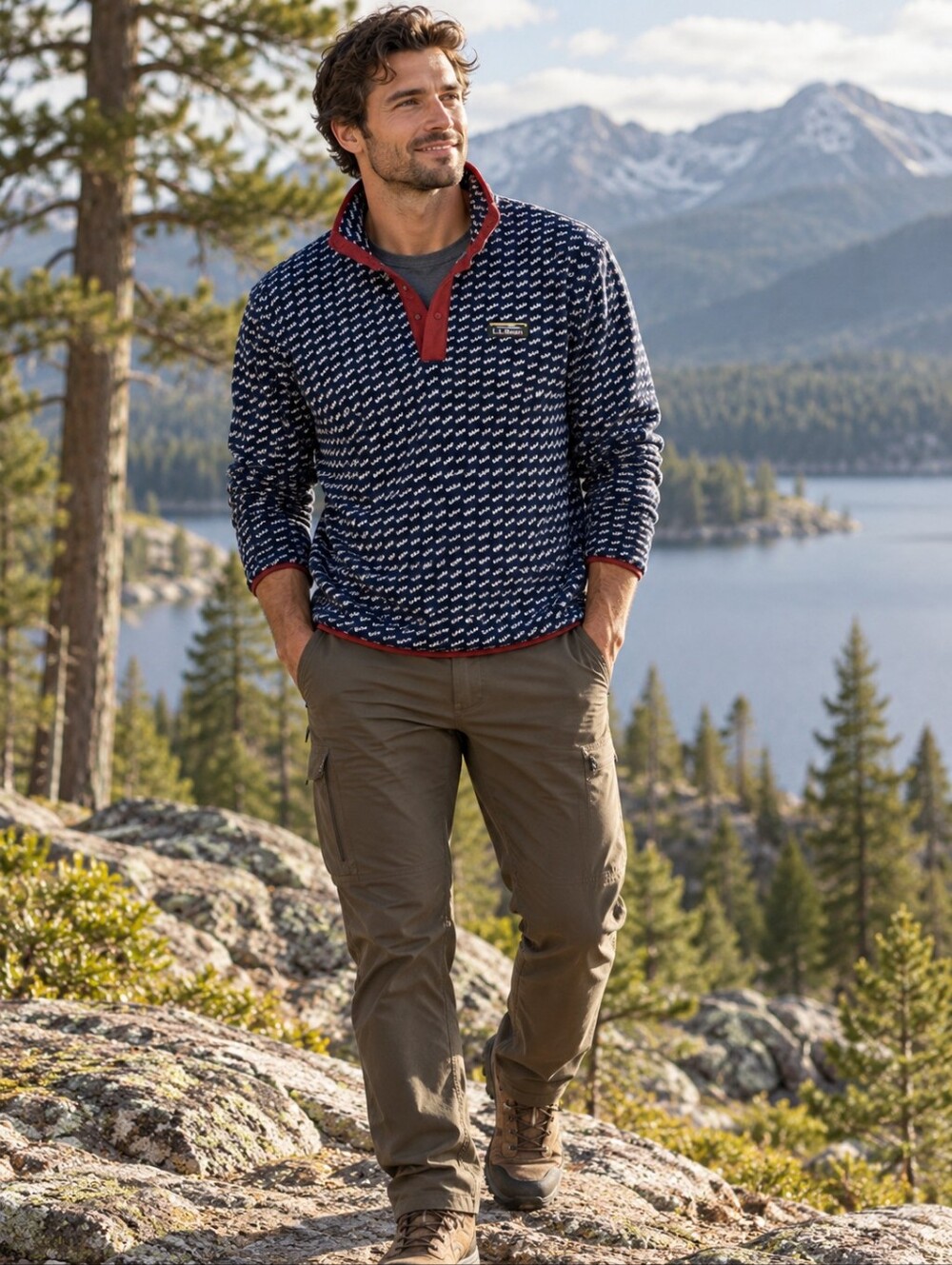 L.L.Bean Patterned Pullover Medium
